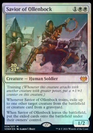 Savior of Ollenbock [Innistrad: Crimson Vow Prerelease Promos] MTG Single Magic: The Gathering  | Multizone: Comics And Games
