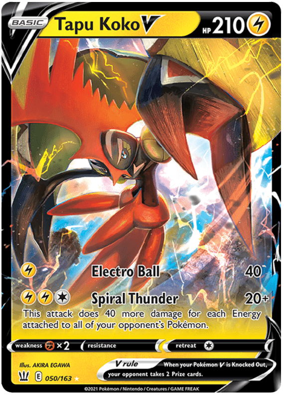 Tapu Koko V (050/163) [Sword & Shield: Battle Styles] Pokemon Single Pokémon  | Multizone: Comics And Games