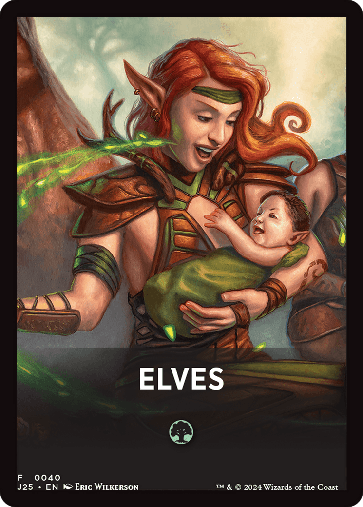 Elves Theme Card [Foundations Jumpstart Front Cards] MTG Single Magic: The Gathering  | Multizone: Comics And Games