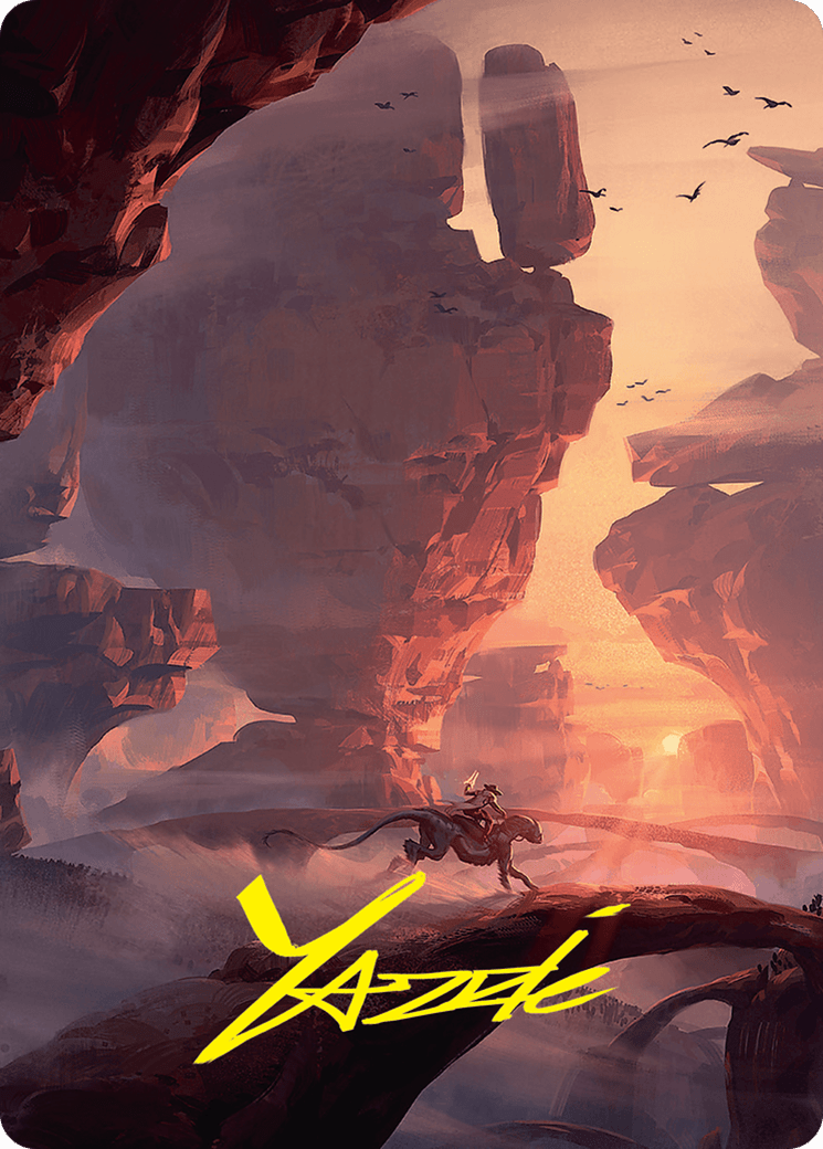 Mountain Art Card (24/54) (Gold-Stamped Signature) [Foundations Art Series] MTG Single Magic: The Gathering  | Multizone: Comics And Games