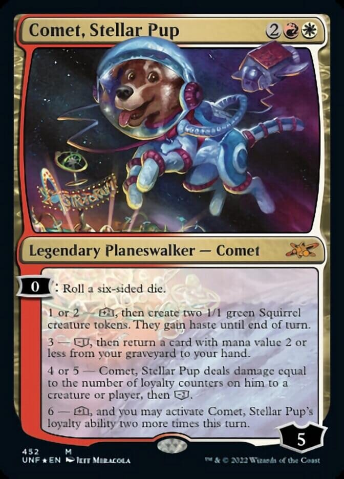 Comet, Stellar Pup (Galaxy Foil) [Unfinity] MTG Single Magic: The Gathering  | Multizone: Comics And Games