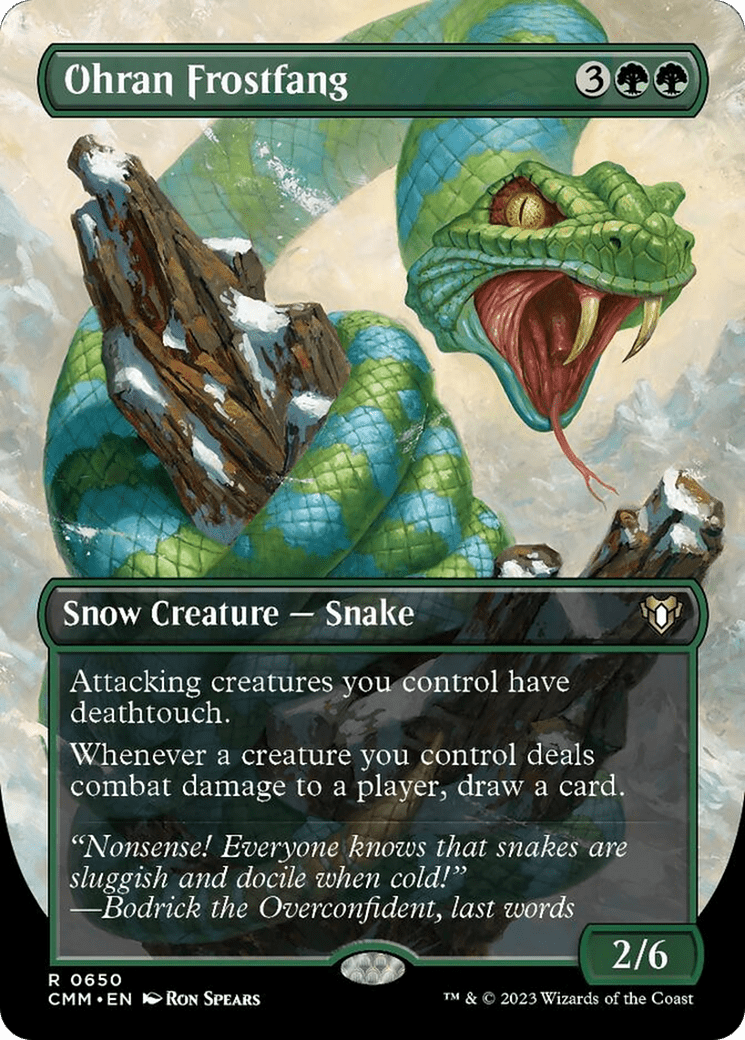 Ohran Frostfang (Borderless Alternate Art) [Commander Masters] MTG Single Magic: The Gathering  | Multizone: Comics And Games