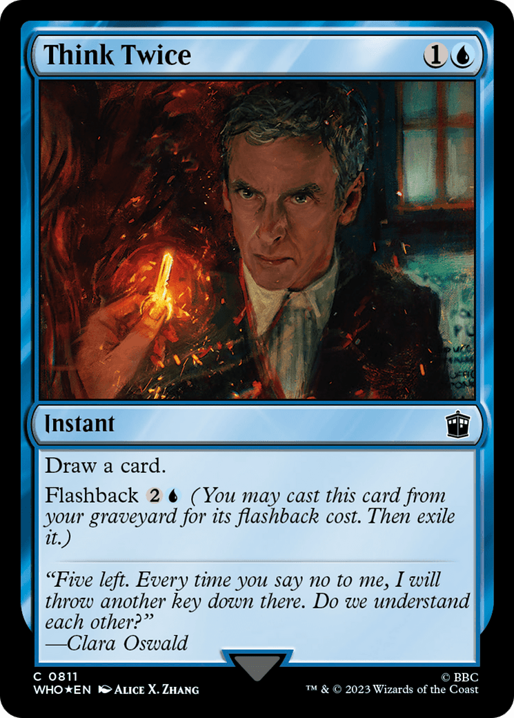 Think Twice (Surge Foil) [Doctor Who] MTG Single Magic: The Gathering  | Multizone: Comics And Games