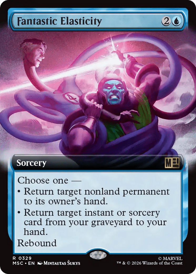 Fantastic Elasticity (Extended Art) [Marvel Super Heroes Commander] MTG Single Magic: The Gathering  | Multizone: Comics And Games