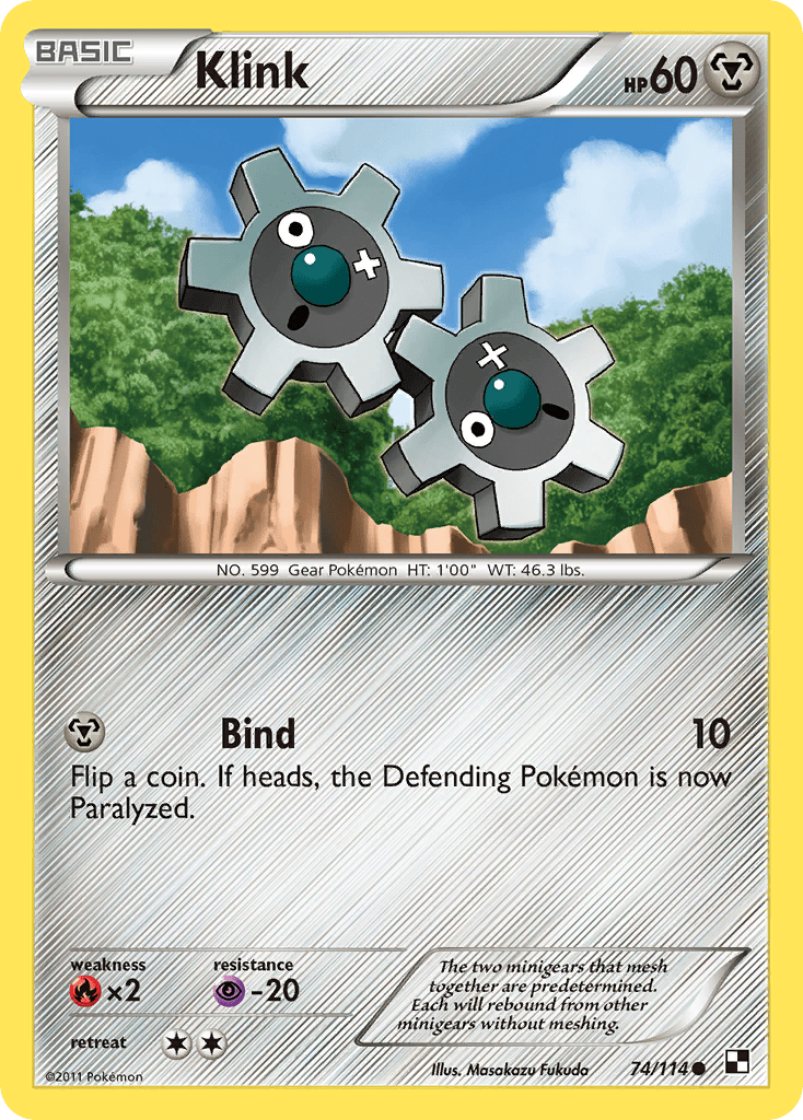 Klink (74/114) [Black & White: Base Set] Pokemon Single Pokémon  | Multizone: Comics And Games