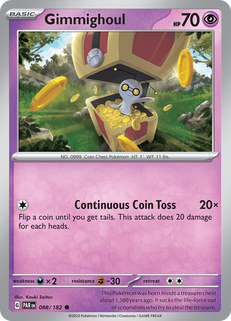 Gimmighoul (088/182) [Scarlet & Violet: Paradox Rift] Pokemon Single Pokémon  | Multizone: Comics And Games