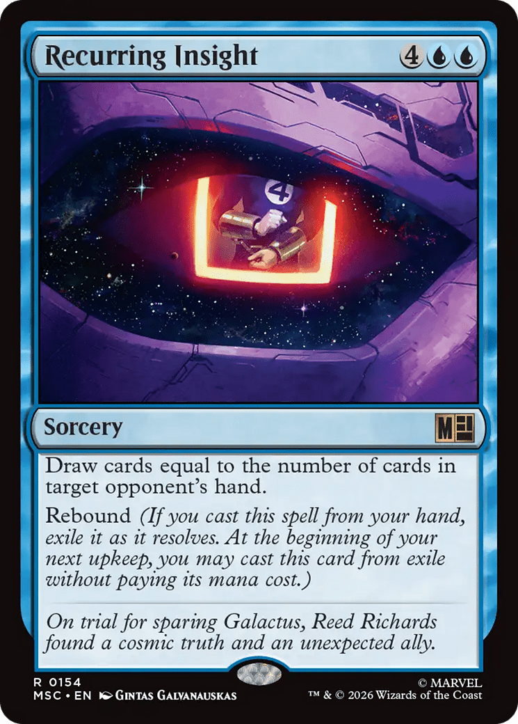 Recurring Insight (Surge Foil) [Marvel Super Heroes Commander] MTG Single Magic: The Gathering  | Multizone: Comics And Games