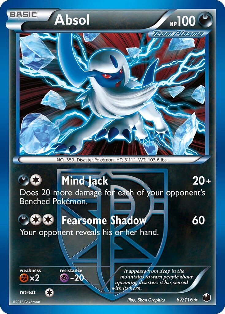 Absol (67/116) (Moltres Legendary Battle Deck) (Theme Deck Exclusive) [Black & White: Plasma Freeze] Pokemon Single Pokémon  | Multizone: Comics And Games
