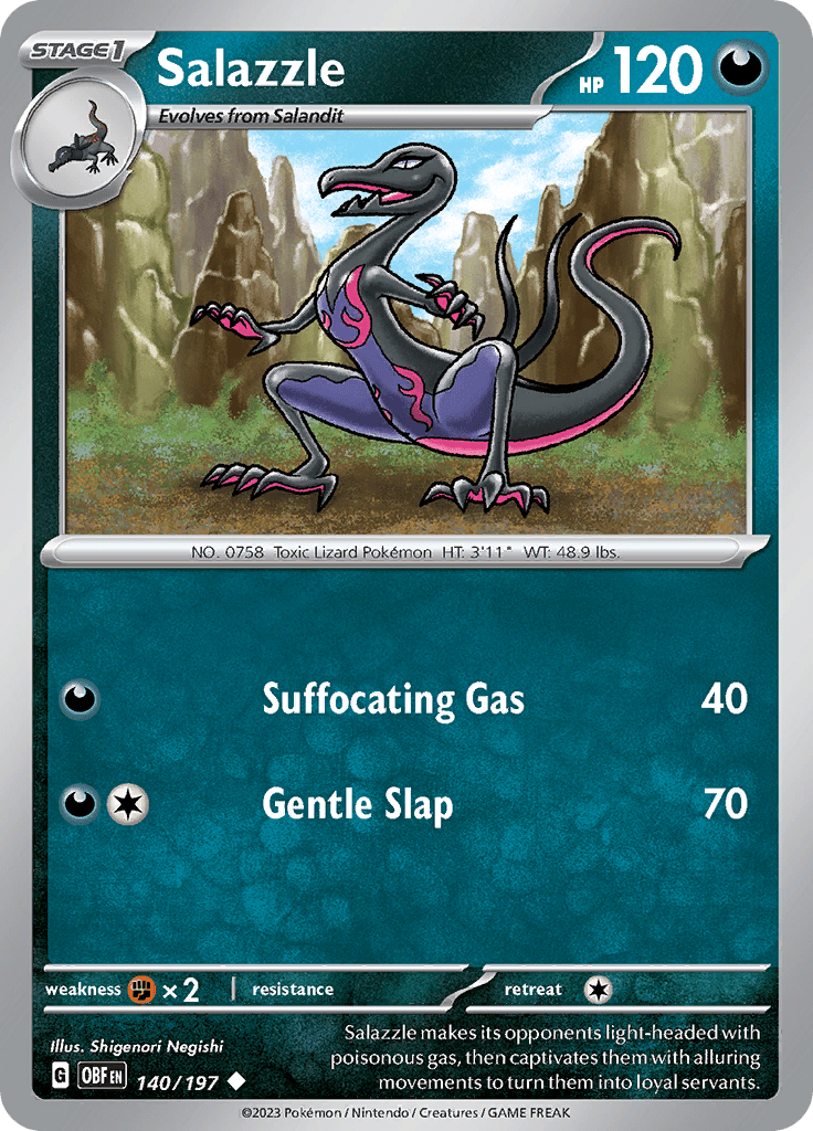 Salazzle (140/197) [Scarlet & Violet: Obsidian Flames] Pokemon Single Pokémon  | Multizone: Comics And Games