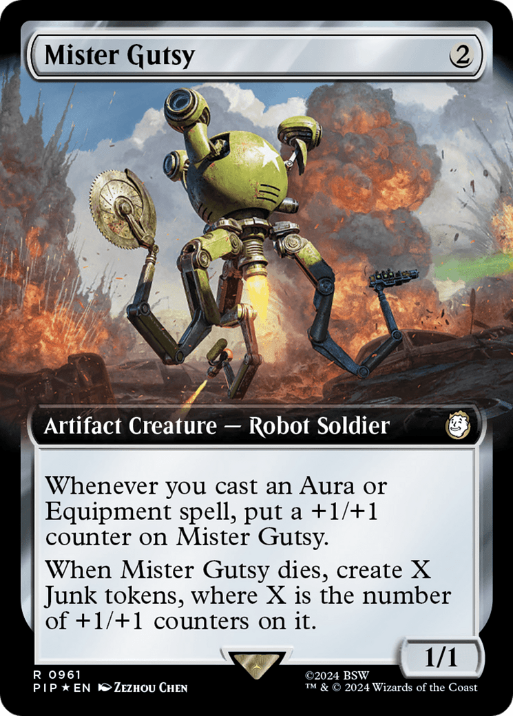 Mister Gutsy (Extended Art) (Surge Foil) [Fallout] MTG Single Magic: The Gathering  | Multizone: Comics And Games