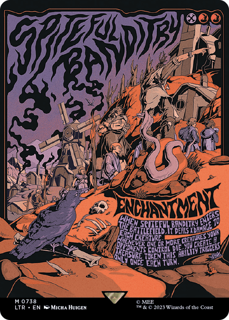 Spiteful Banditry (Borderless Poster) [The Lord of the Rings: Tales of Middle-Earth] MTG Single Magic: The Gathering  | Multizone: Comics And Games