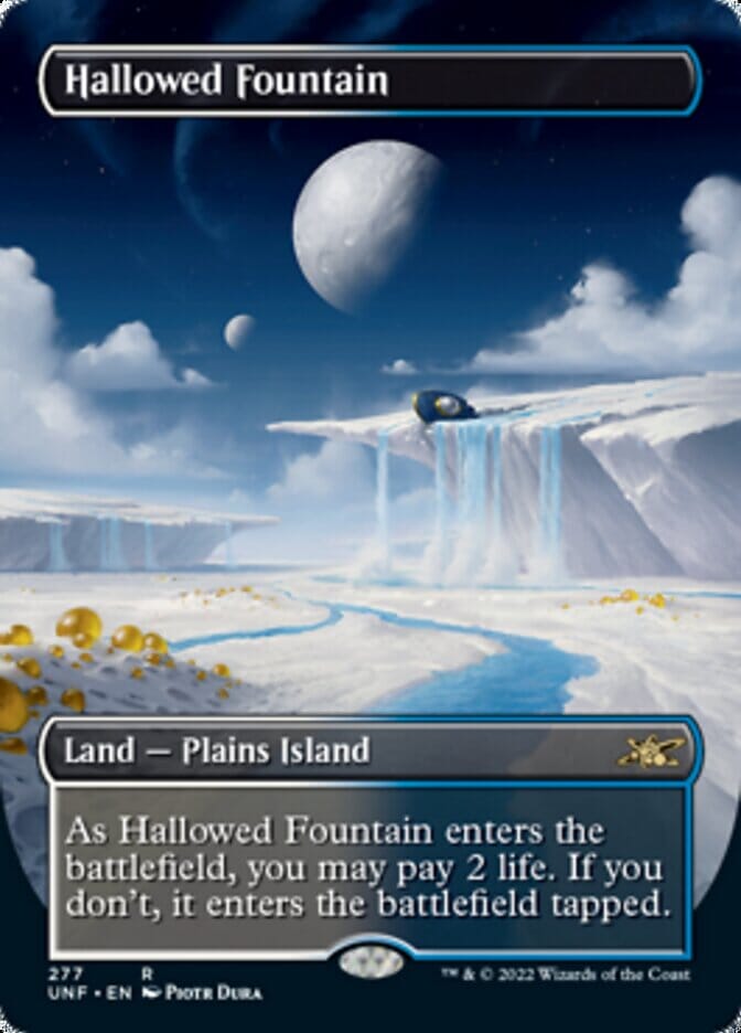 Hallowed Fountain (Borderless) [Unfinity] MTG Single Magic: The Gathering  | Multizone: Comics And Games