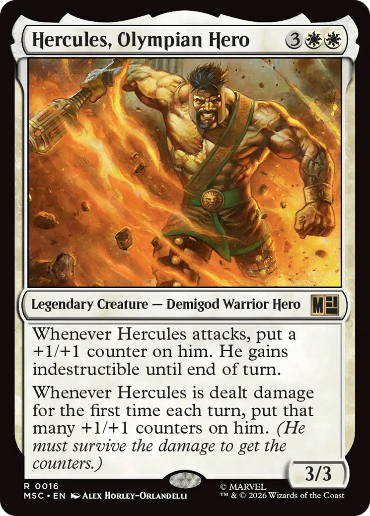Hercules, Olympian Hero [Marvel Super Heroes Commander] MTG Single Magic: The Gathering  | Multizone: Comics And Games