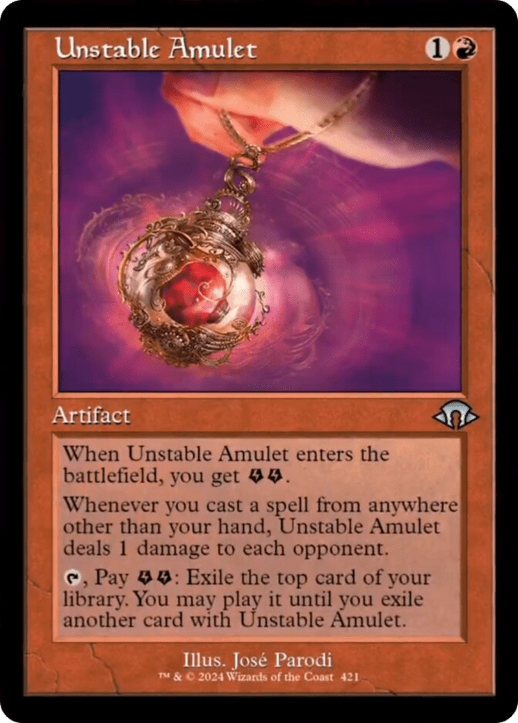 Unstable Amulet (Retro) [Modern Horizons 3] MTG Single Magic: The Gathering  | Multizone: Comics And Games