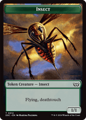 Insect (0012) // Spider Double-Sided Token [Duskmourn: House of Horror Commander Tokens] MTG Single Magic: The Gathering  | Multizone: Comics And Games