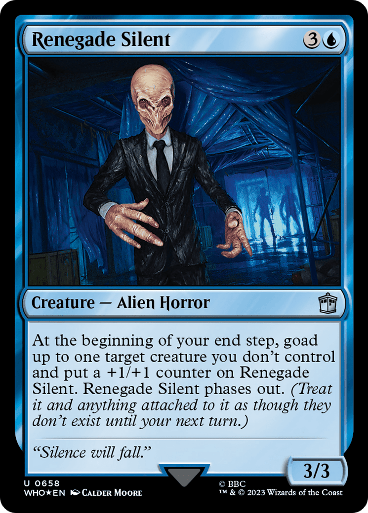 Renegade Silent (Surge Foil) [Doctor Who] MTG Single Magic: The Gathering  | Multizone: Comics And Games