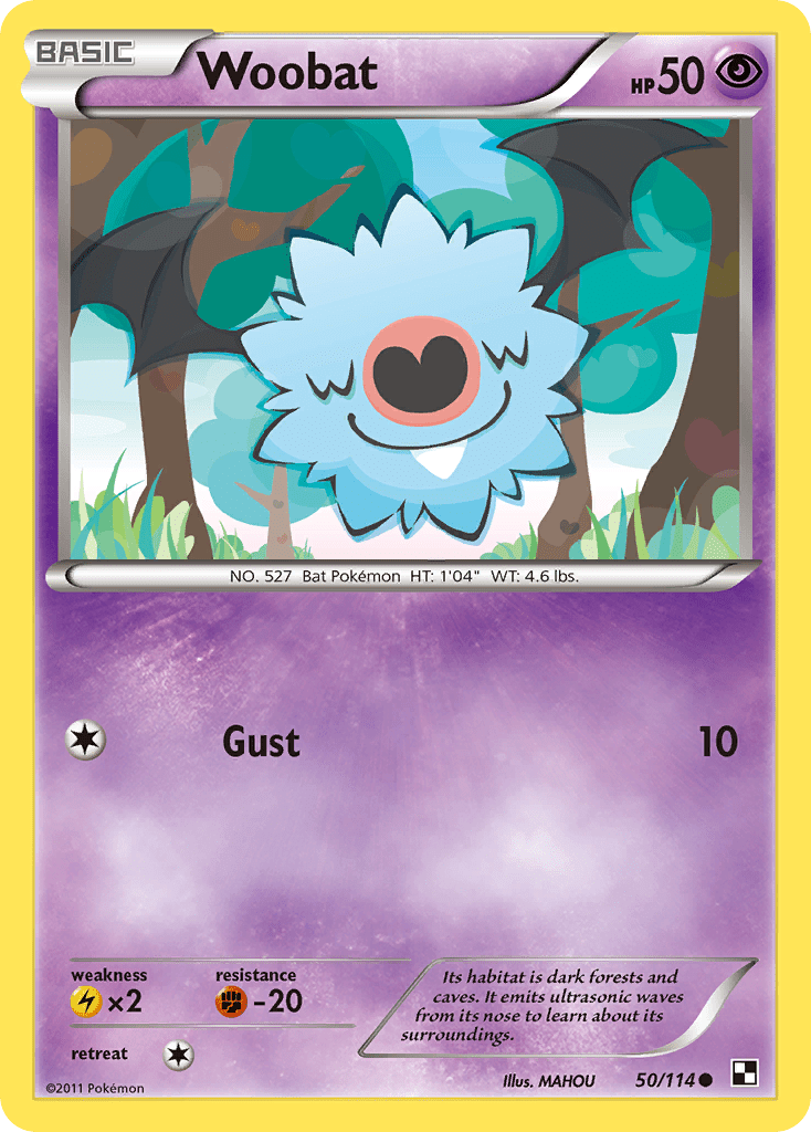 Woobat (50/114) [Black & White: Base Set] Pokemon Single Pokémon  | Multizone: Comics And Games