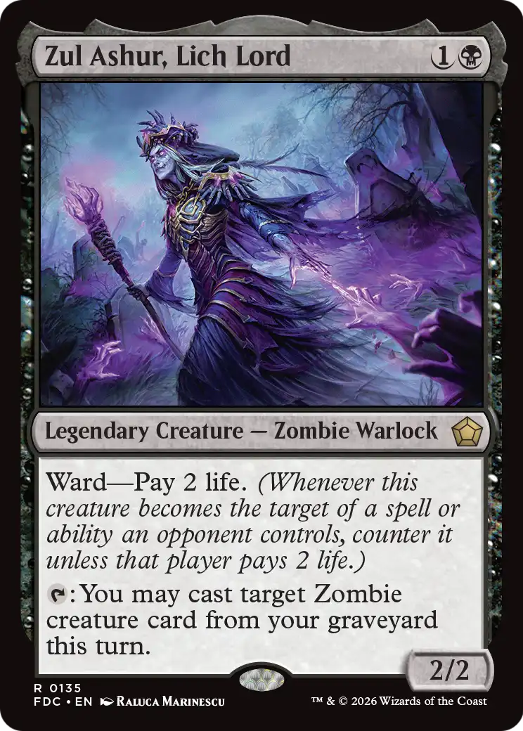 Zul Ashur, Lich Lord [Foundations Commander] MTG Single Magic: The Gathering  | Multizone: Comics And Games