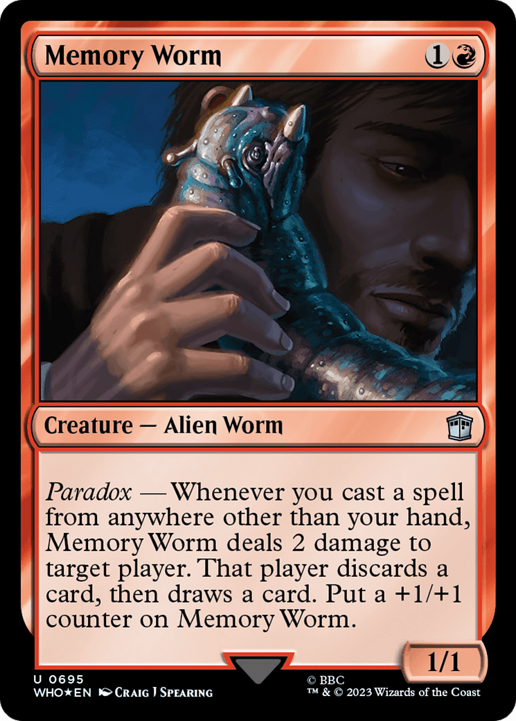 Memory Worm (Surge Foil) [Doctor Who] MTG Single Magic: The Gathering  | Multizone: Comics And Games
