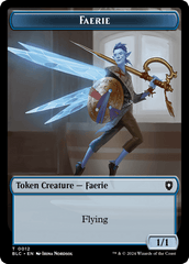 Phyrexian Golem // Faerie Double-Sided Token [Bloomburrow Commander Tokens] MTG Single Magic: The Gathering  | Multizone: Comics And Games