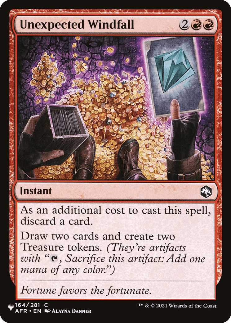 Unexpected Windfall [The List] MTG Single Magic: The Gathering  | Multizone: Comics And Games