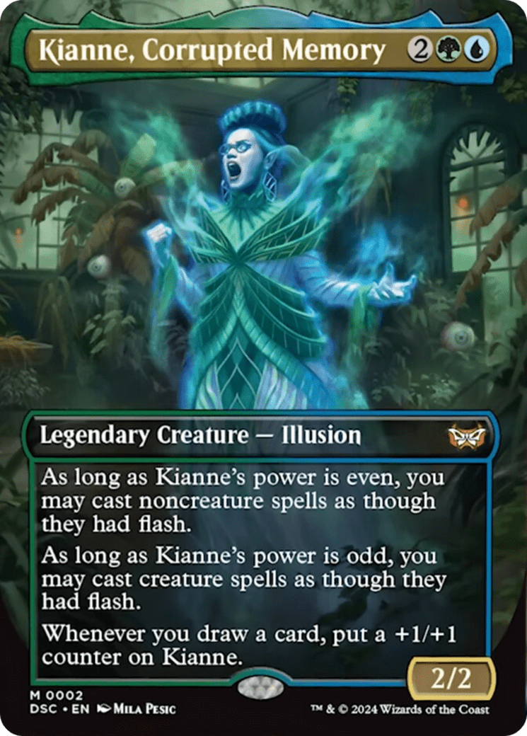 Kianne, Corrupted Memory (Borderless) [Duskmourn: House of Horror Commander] MTG Single Magic: The Gathering  | Multizone: Comics And Games