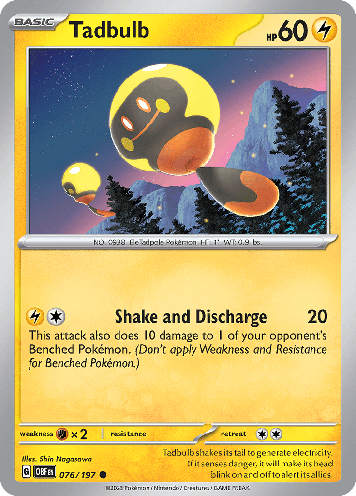 Tadbulb (076/197) [Scarlet & Violet: Obsidian Flames] Pokemon Single Pokémon  | Multizone: Comics And Games
