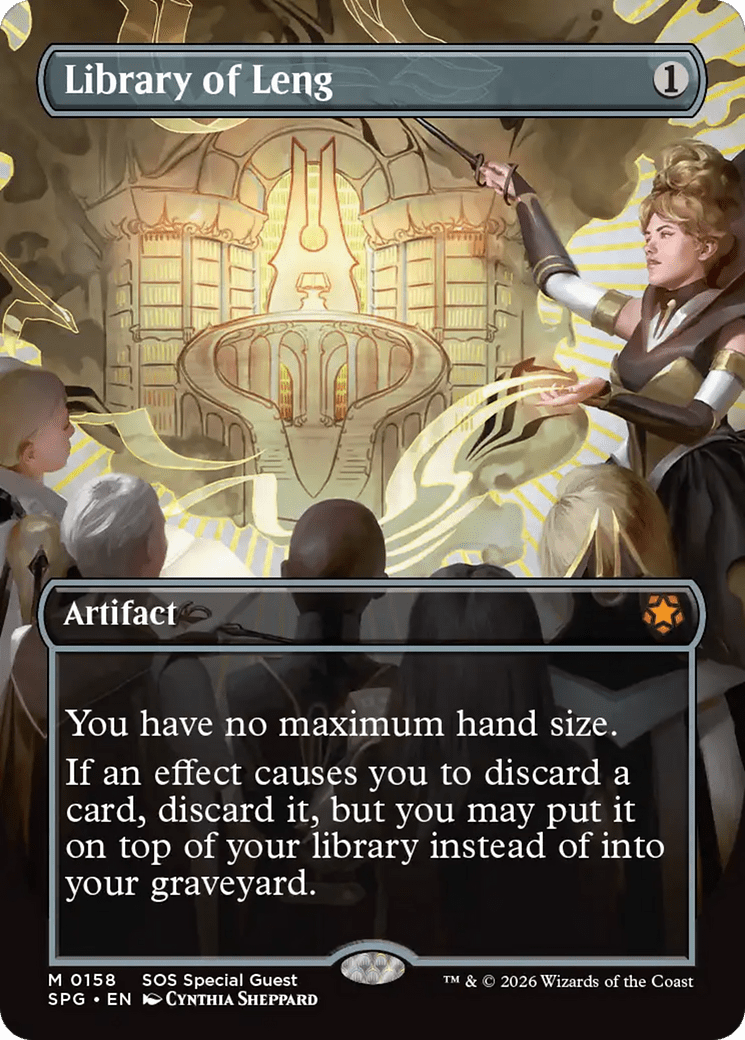 Library of Leng (Borderless) [Secrets of Strixhaven Special Guests] MTG Single Magic: The Gathering  | Multizone: Comics And Games