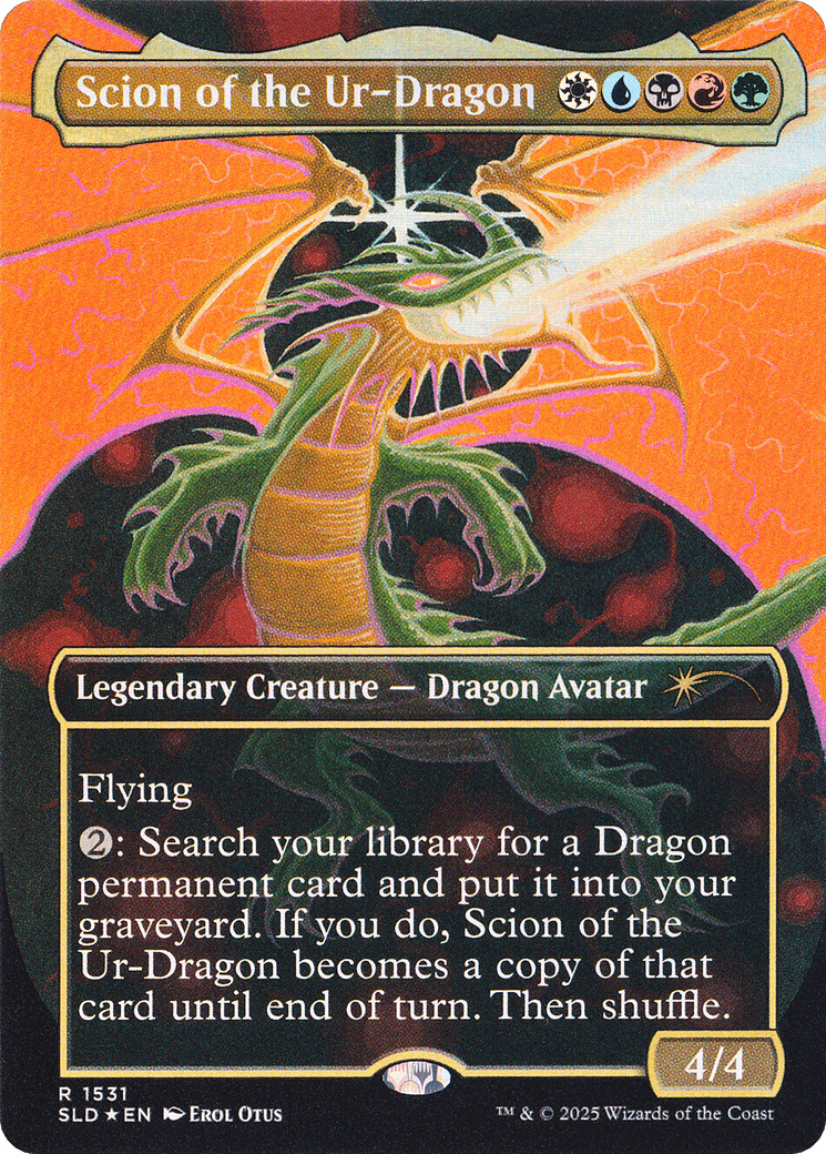 Scion of the Ur-Dragon (Rainbow Foil) [Secret Lair Drop Series] MTG Single Magic: The Gathering  | Multizone: Comics And Games