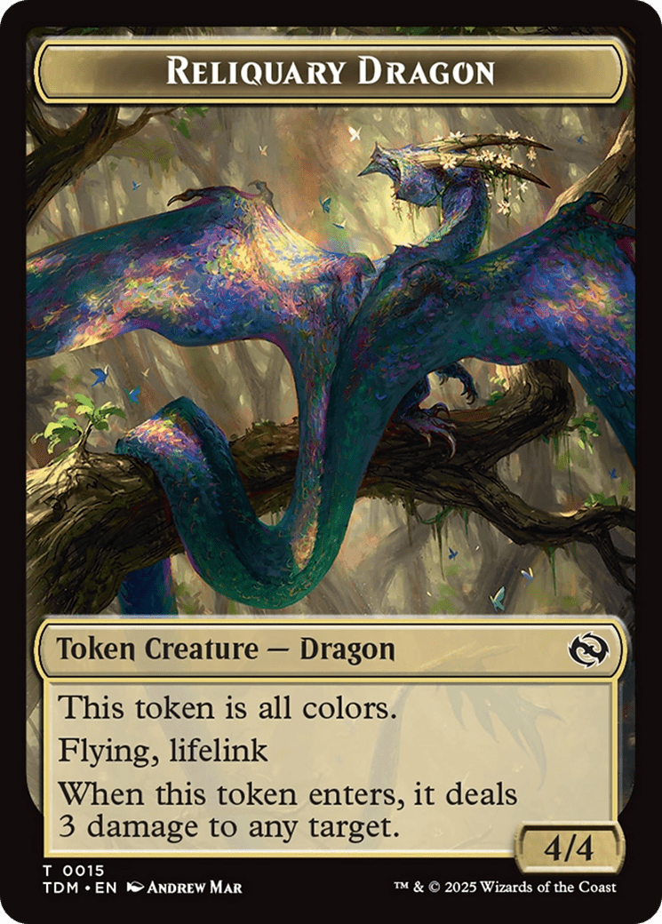 Reliquary Dragon // Dragon (0011) Double-Sided Token [Tarkir: Dragonstorm Tokens] MTG Single Magic: The Gathering  | Multizone: Comics And Games