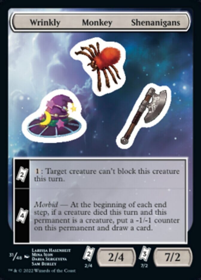 Wrinkly Monkey Shenanigans [Unfinity Stickers] MTG Single Magic: The Gathering  | Multizone: Comics And Games