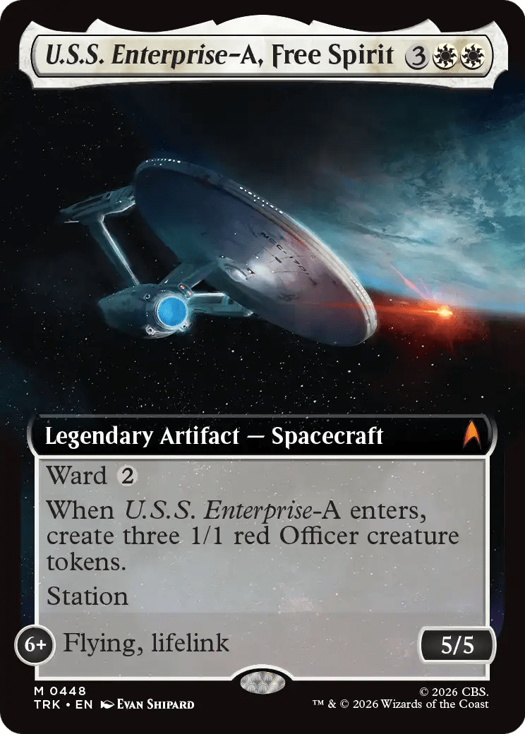 U.S.S. Enterprise-A, Free Spirit (Extended Art) [Star Trek] MTG Single Magic: The Gathering  | Multizone: Comics And Games