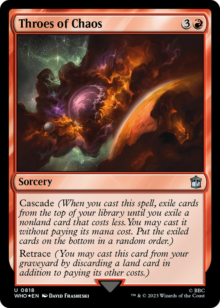 Throes of Chaos (Surge Foil) [Doctor Who] MTG Single Magic: The Gathering  | Multizone: Comics And Games