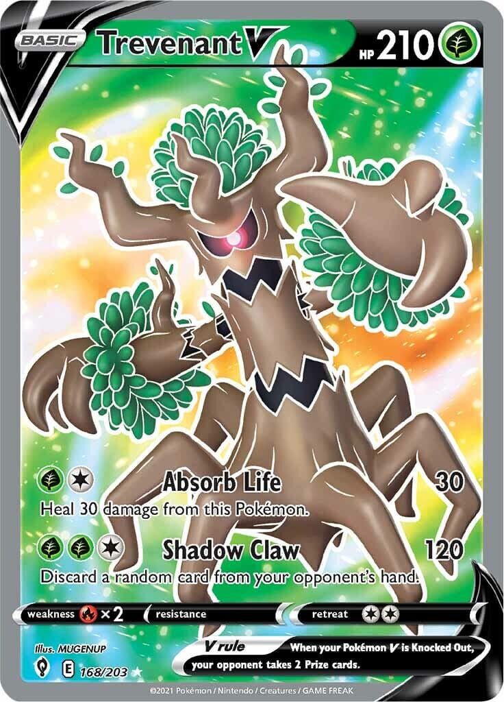 Trevenant V (168/203) [Sword & Shield: Evolving Skies] Pokemon Single Pokémon  | Multizone: Comics And Games
