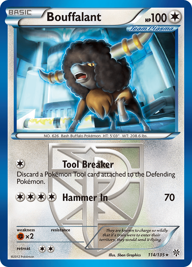 Bouffalant (114/135) [Black & White: Plasma Storm] Pokemon Single Pokémon  | Multizone: Comics And Games