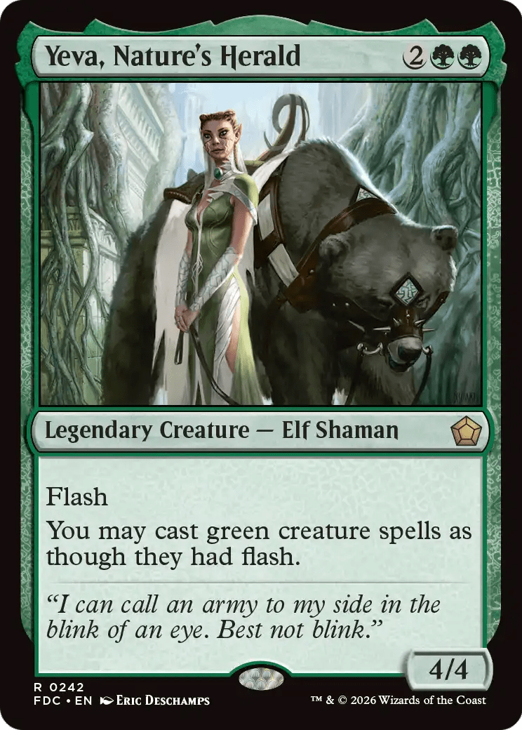 Yeva, Nature's Herald [Foundations Commander] MTG Single Magic: The Gathering  | Multizone: Comics And Games