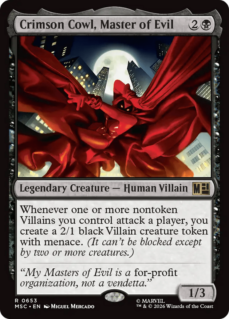 Crimson Cowl, Master of Evil [Marvel Super Heroes Commander] MTG Single Magic: The Gathering  | Multizone: Comics And Games