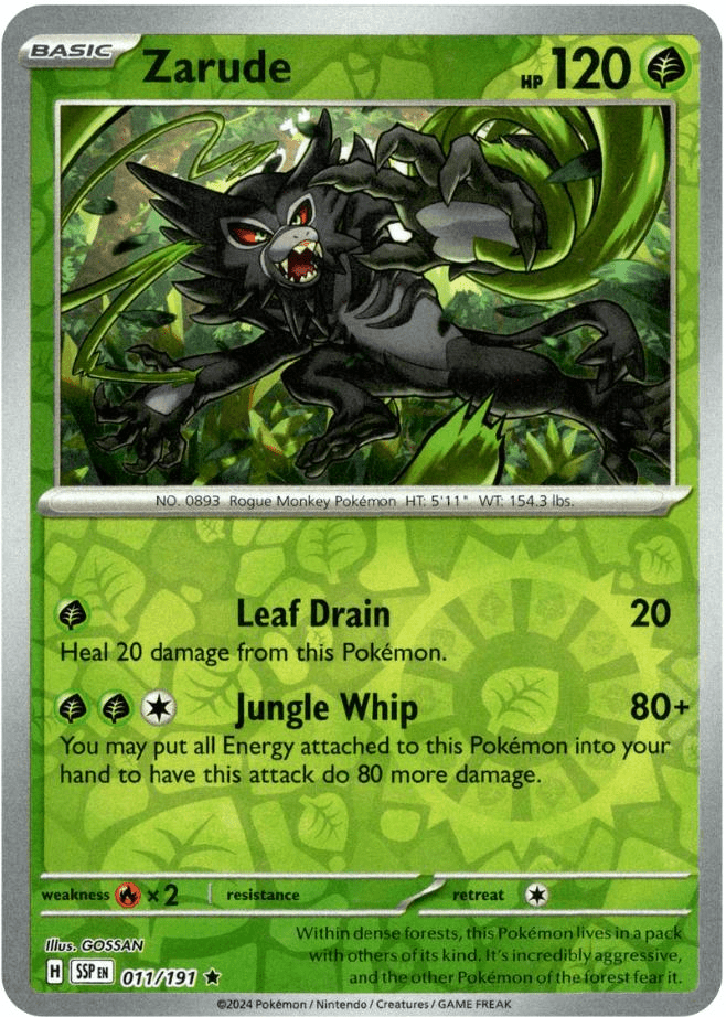 Zarude (011/191) [Scarlet & Violet: Surging Sparks] Pokemon Single Pokémon  | Multizone: Comics And Games