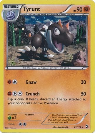 Tyrunt (61/111) (Cosmos Holo) [XY: Furious Fists] Pokemon Single Pokémon  | Multizone: Comics And Games