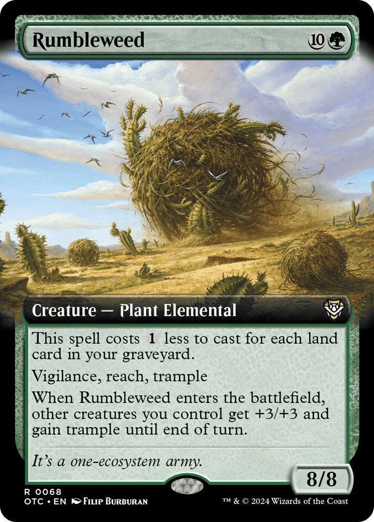 Rumbleweed (Extended Art) [Outlaws of Thunder Junction Commander] MTG Single Magic: The Gathering  | Multizone: Comics And Games