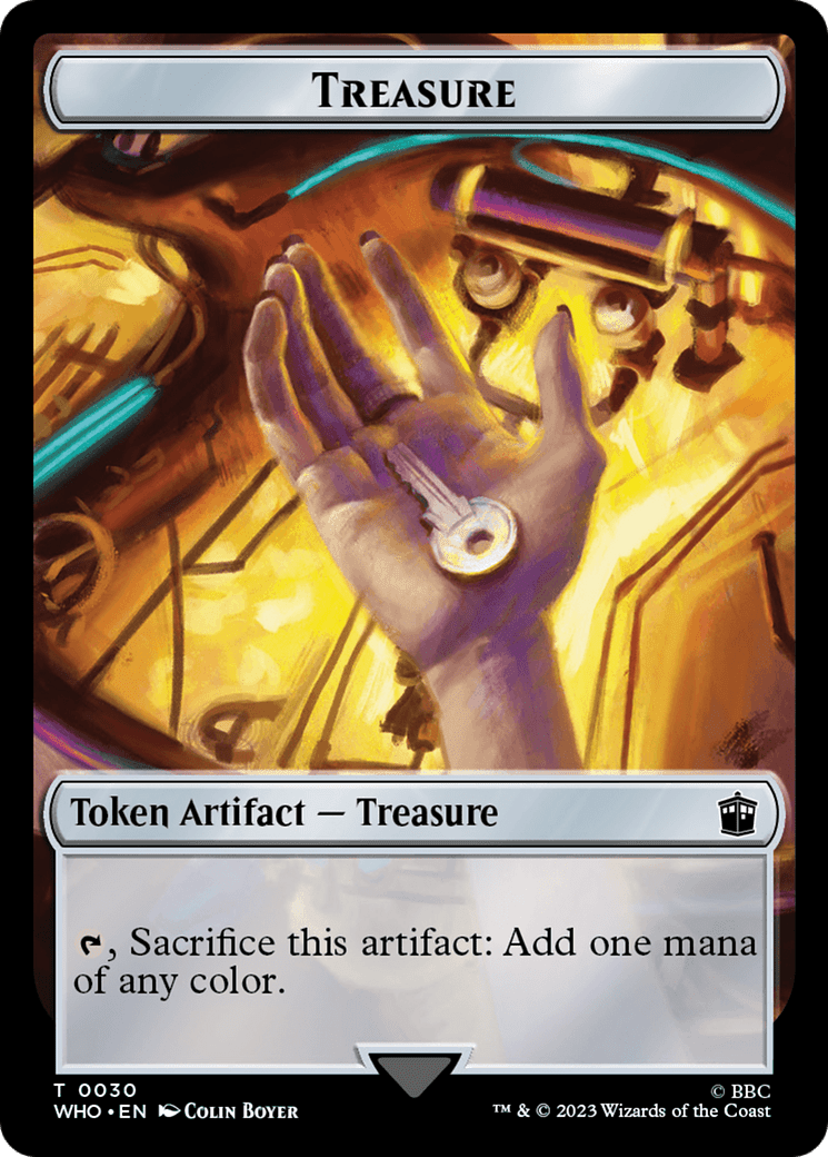 Fish // Treasure (0030) Double-Sided Token [Doctor Who Tokens] MTG Single Magic: The Gathering  | Multizone: Comics And Games