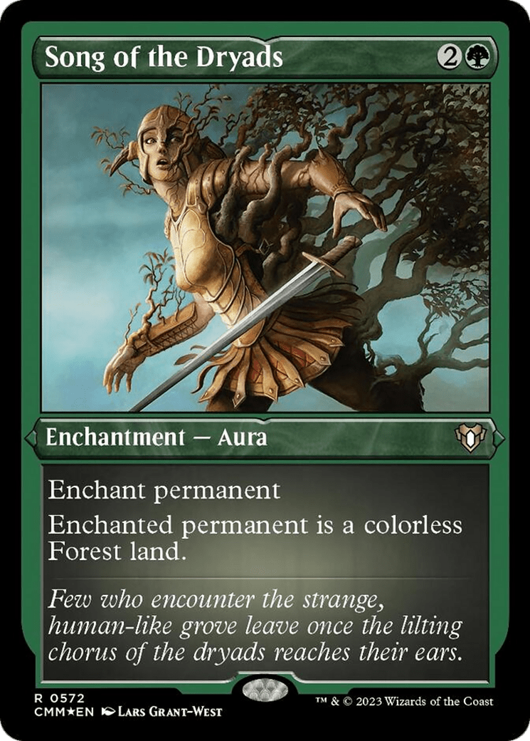Song of the Dryads (Foil Etched) [Commander Masters] MTG Single Magic: The Gathering  | Multizone: Comics And Games