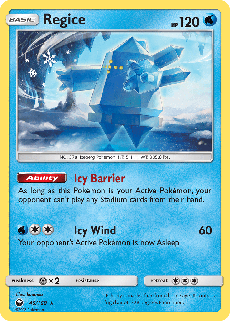 Regice (45/168) [Sun & Moon: Celestial Storm] Pokemon Single Pokémon  | Multizone: Comics And Games