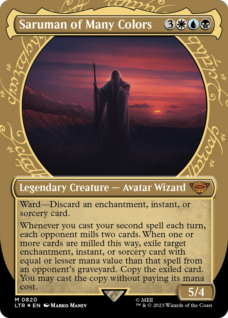 Saruman of Many Colors (Showcase) (Surge Foil) [The Lord of the Rings: Tales of Middle-Earth] MTG Single Magic: The Gathering  | Multizone: Comics And Games