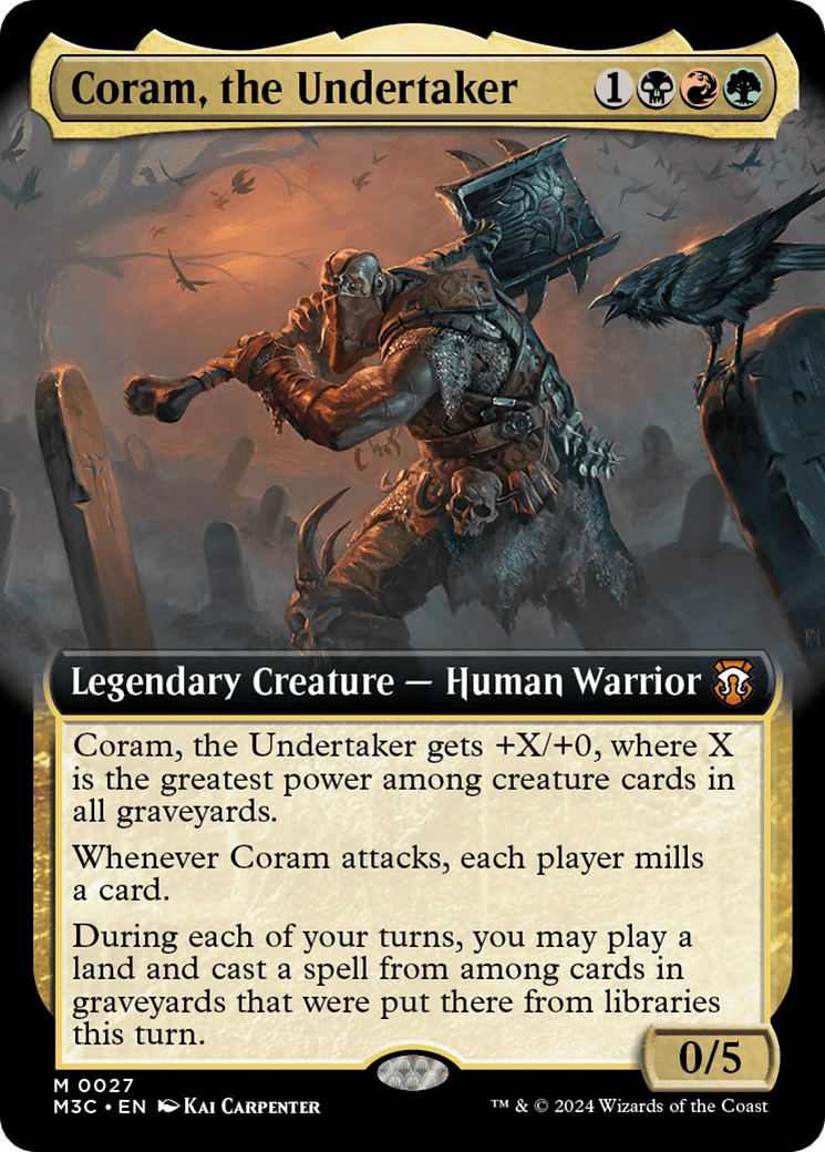 Coram, the Undertaker (Extended Art) [Modern Horizons 3 Commander] MTG Single Magic: The Gathering  | Multizone: Comics And Games