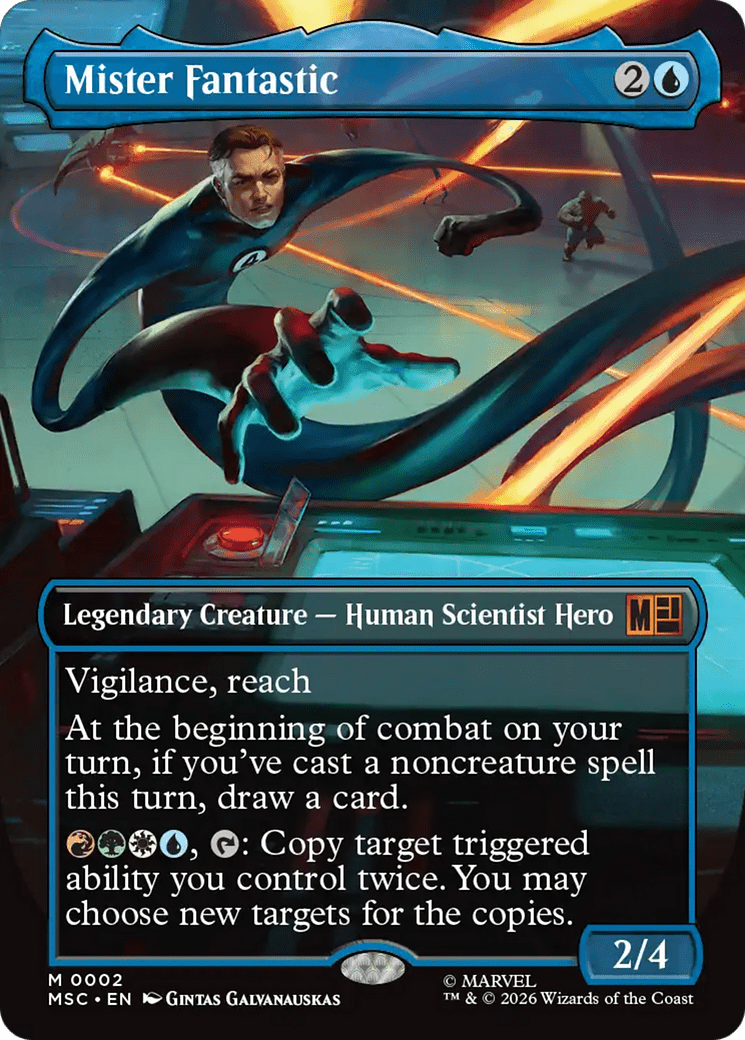 Mister Fantastic (Borderless) [Marvel Super Heroes Commander] MTG Single Magic: The Gathering  | Multizone: Comics And Games