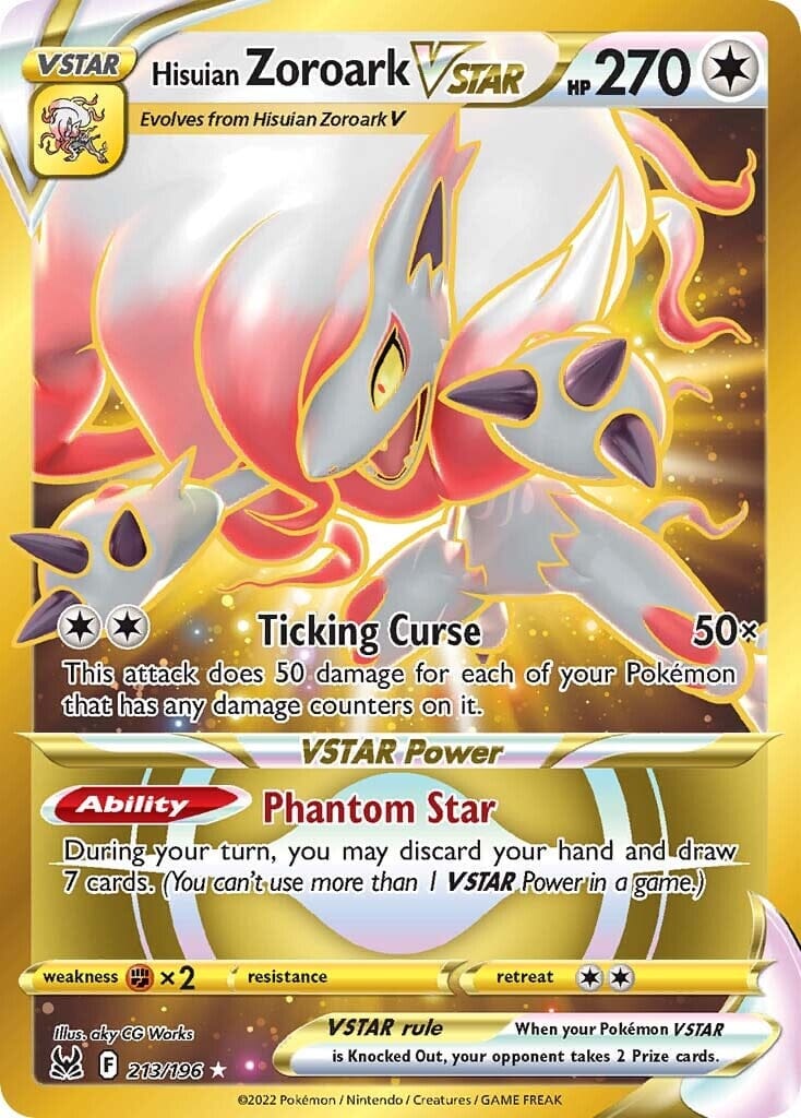 Hisuian Zoroark VSTAR (213/196) [Sword & Shield: Lost Origin] Pokemon Single Pokémon  | Multizone: Comics And Games