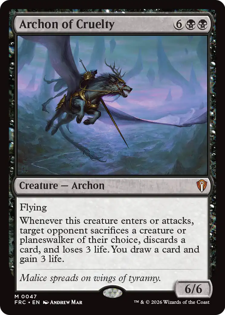 Archon of Cruelty [Reality Fracture Commander] MTG Single Magic: The Gathering  | Multizone: Comics And Games