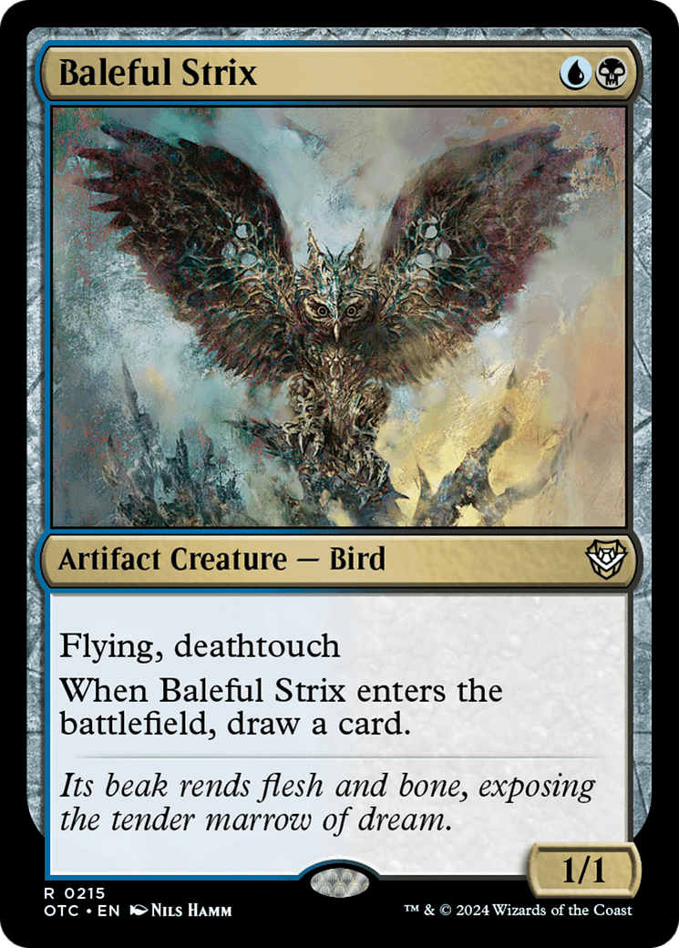 Baleful Strix [Outlaws of Thunder Junction Commander] MTG Single Magic: The Gathering  | Multizone: Comics And Games