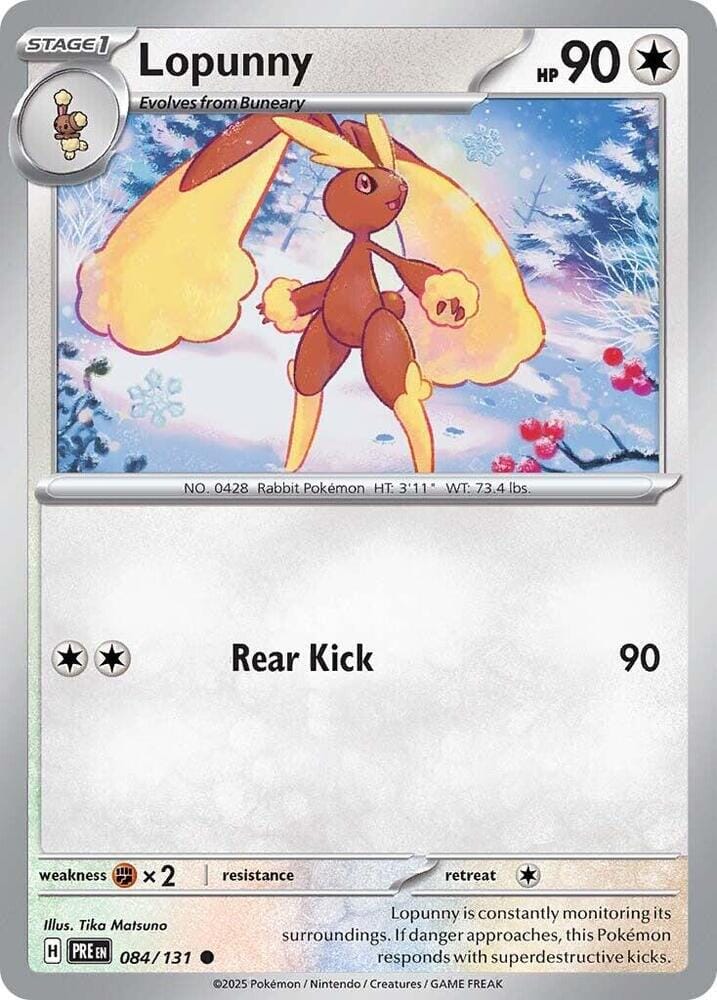 Lopunny (084/131) [Scarlet & Violet: Prismatic Evolutions] Pokemon Single Pokémon  | Multizone: Comics And Games